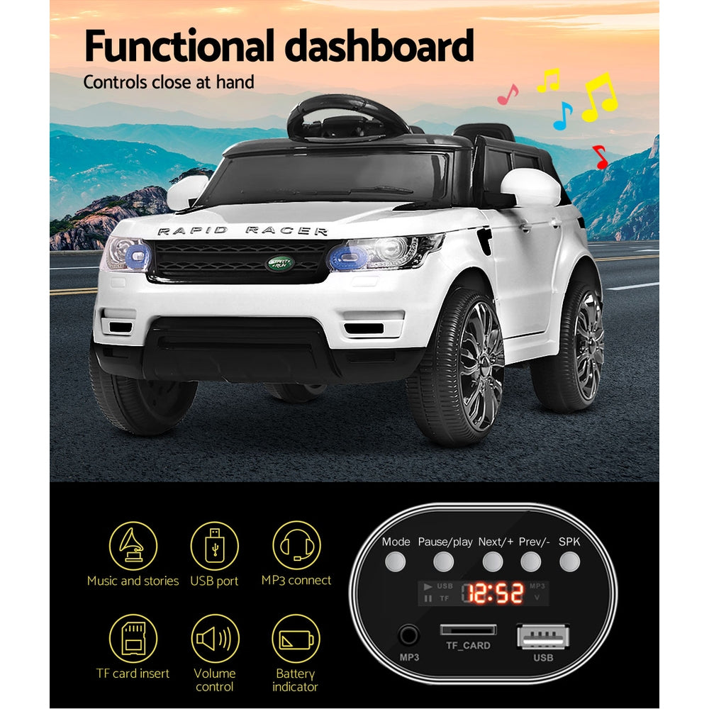 Warton Kids Ride On Car, 12V Electric, White