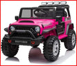 Knockhill Kids Ride On Car, 12V Electric 2 Seater Off Road, Pink