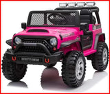 Knockhill Kids Ride On Car, 12V Electric 2 Seater Off Road, Pink