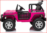 Knockhill Kids Ride On Car, 12V Electric 2 Seater Off Road, Pink