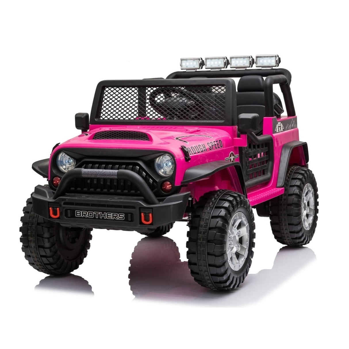 Knockhill Kids Ride On Car, 12V Electric 2 Seater Off Road, Pink