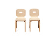 Qtoys Amber Chairs — Set of 2, Modern Silhouette Wooden Kids Chairs — Allure Home Collections