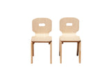 Qtoys Amber Chairs — Set of 2, Modern Silhouette Wooden Kids Chairs — Allure Home Collections
