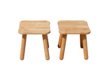 Qtoys Classic Hardwood Stools — Set of 2, Sustainably Sourced, 29 x 29 x 30cm — Allure Home Collections