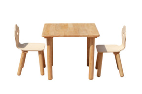 Classic Square Kids Table and 2 Chairs Set
