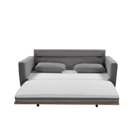 Salou grey celadon 2 seater pull out sofa bed in a modern living room