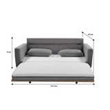 SHASA Grey Celadon 2-Seater Pull-Out Sofa Bed — Allure Home Collections