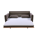 SHASA Grey Taupe 2-Seater Pull-Out Sofa Bed — Allure Home Collections