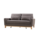 SHASA Grey Taupe 2-Seater Pull-Out Sofa Bed — Allure Home Collections