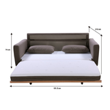SHASA Grey Taupe 2-Seater Pull-Out Sofa Bed — Allure Home Collections