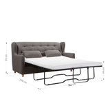 MARQUIS Dark Grey 2 Seater Sofa Bed