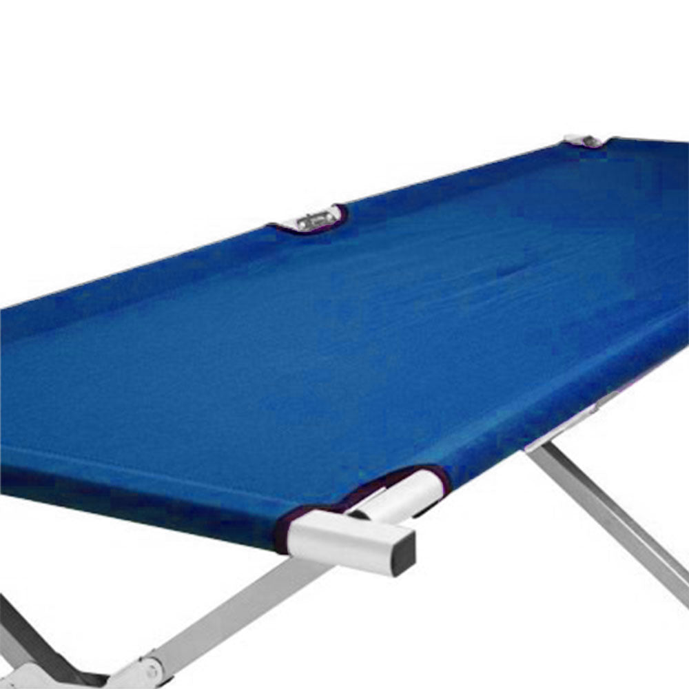 Larapinta Folding Camp Stretcher Bed, Blue