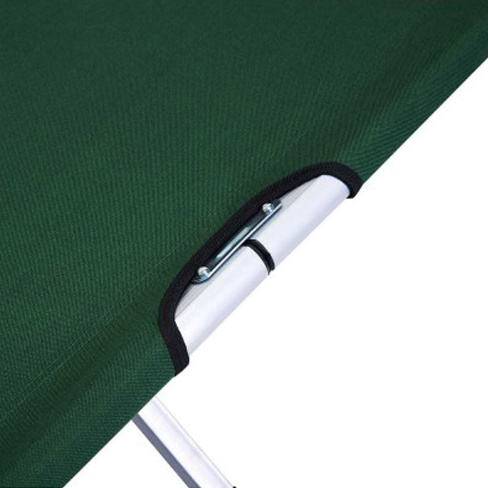 Larapinta Folding Camp Stretcher Bed, Green