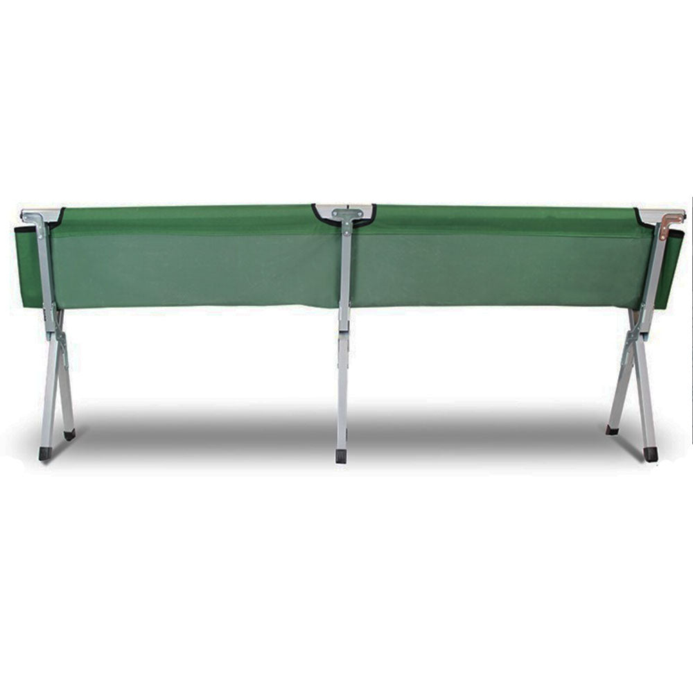 Larapinta Folding Camp Stretcher Bed, Green