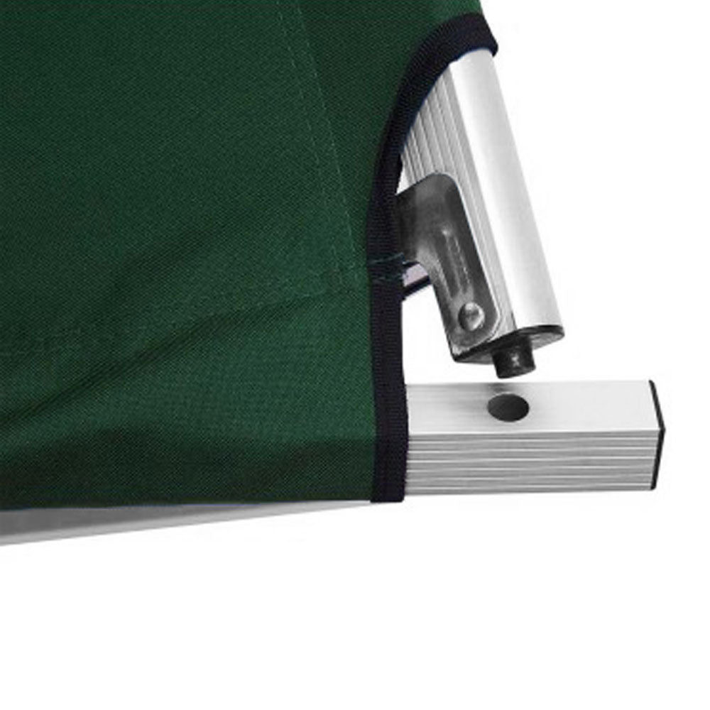 Larapinta Folding Camp Stretcher Bed, Green