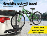 Aalst Foldable Hitch Mount Bike Rack, 3 Bike, 50kg, Black