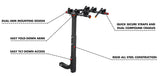 Aalst Foldable Hitch Mount Bike Rack, 3 Bike, 50kg, Black