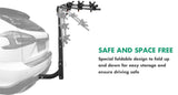 Aalst Foldable Hitch Mount Bike Rack, 3 Bike, 50kg, Black