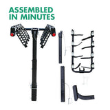 Aalst Foldable Hitch Mount Bike Rack, 3 Bike, 50kg, Black