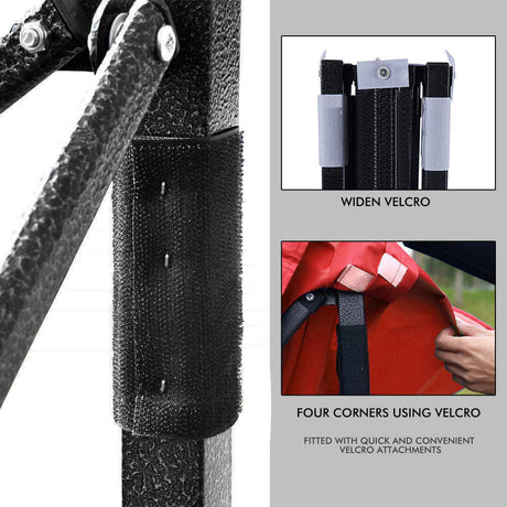 Reinforced peak roof corner of the PVC coated Oxford canopy