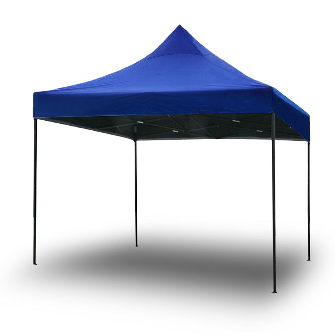 Dimension diagram of the 3 x 3 m blue gazebo with side walls