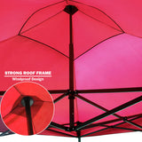 Reinforced peak roof corner of the PVC coated Oxford canopy