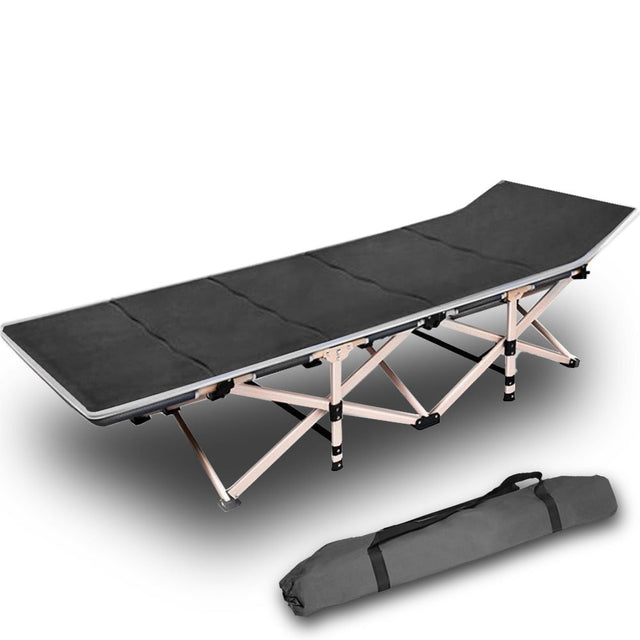 Maligne Camping Stretcher Bed, Single, Grey