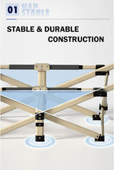 Maligne Camping Stretcher Bed, Single, Grey