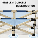 Maligne Camping Stretcher Bed, Single, Navy