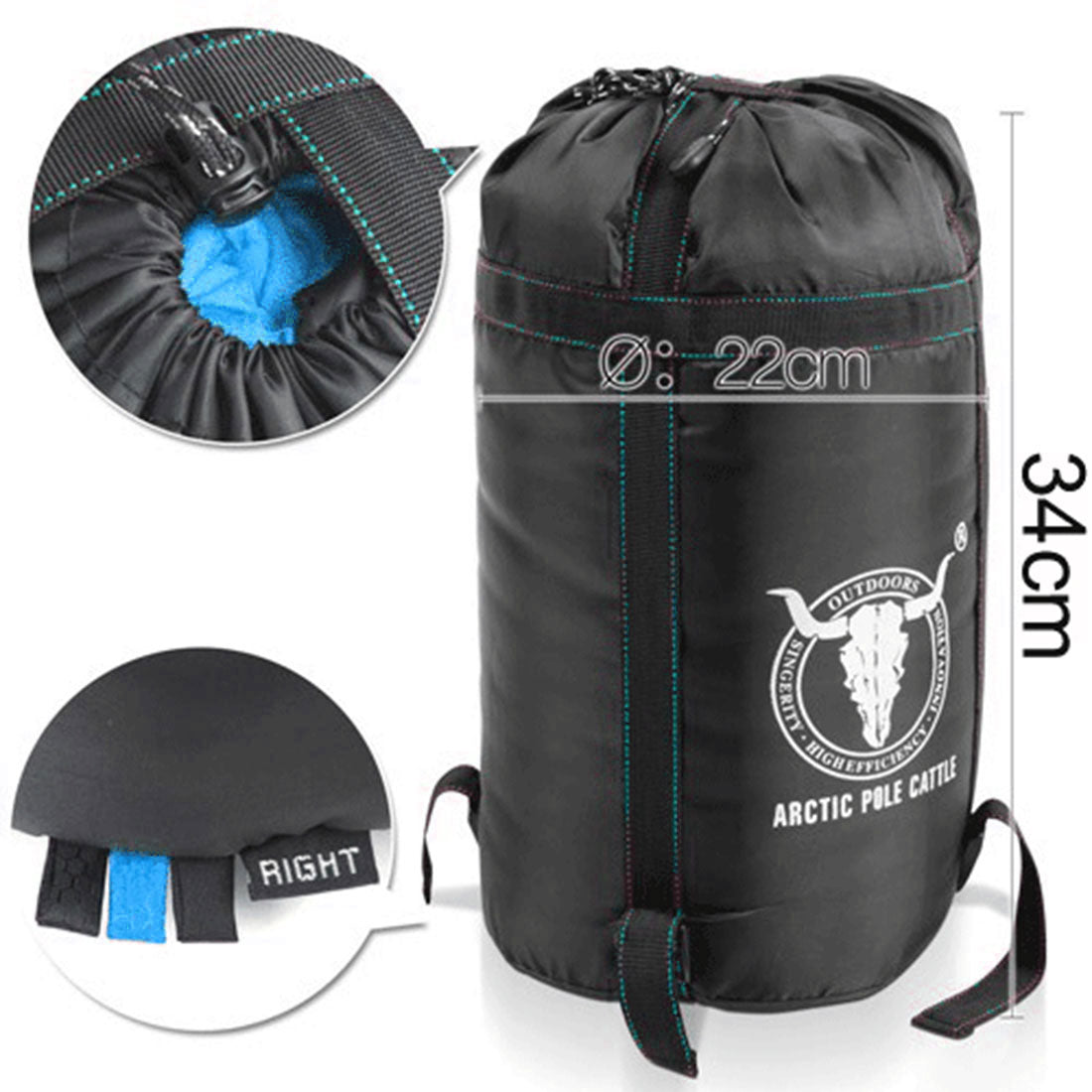 Frutillar Thermal Envelope Sleeping Bag, Blue