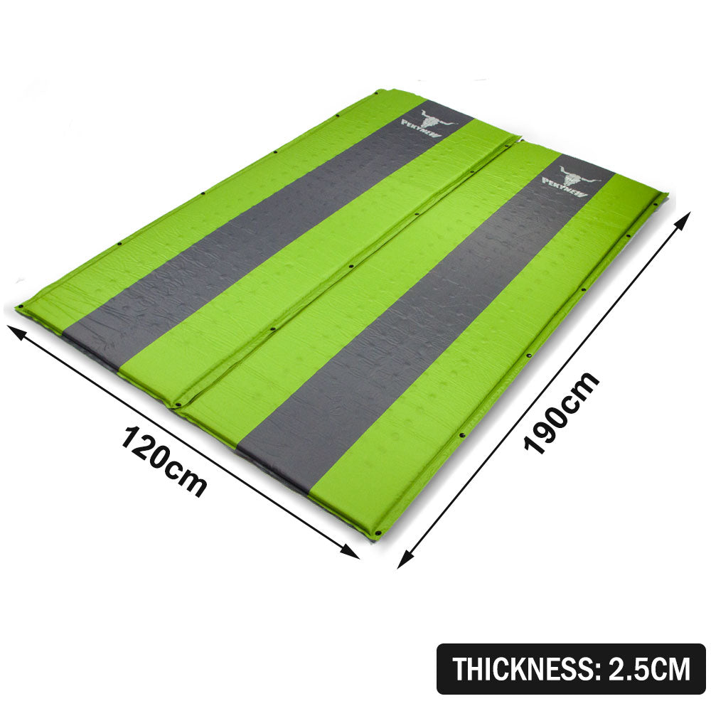 Sunwapta Self Inflating Camping Mattress, Double, Green