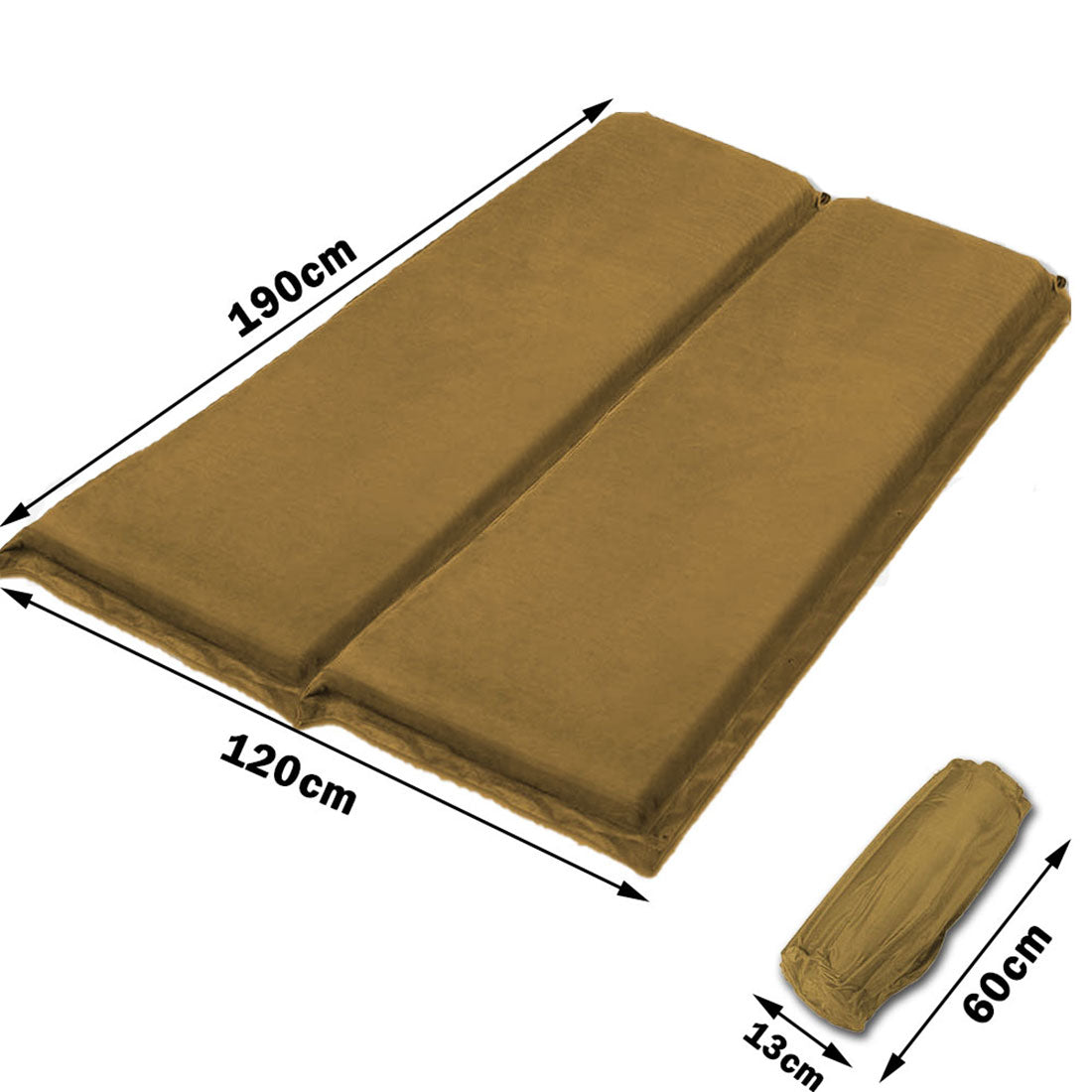 Revelstoke Self Inflating Camping Mattress, Double, Beige