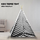 Clearwater Kids Teepee Tent, Giant Cotton Canvas Wigwam, Black