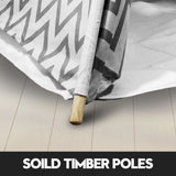 Clearwater Kids Teepee Tent, Giant Cotton Canvas Wigwam, Black