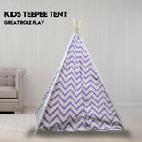 Clearwater Kids Teepee Tent, Giant Cotton Canvas Wigwam, Purple
