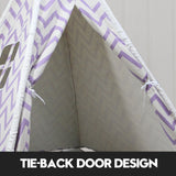 Clearwater Kids Teepee Tent, Giant Cotton Canvas Wigwam, Purple