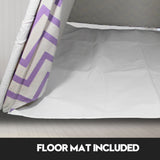 Clearwater Kids Teepee Tent, Giant Cotton Canvas Wigwam, Purple