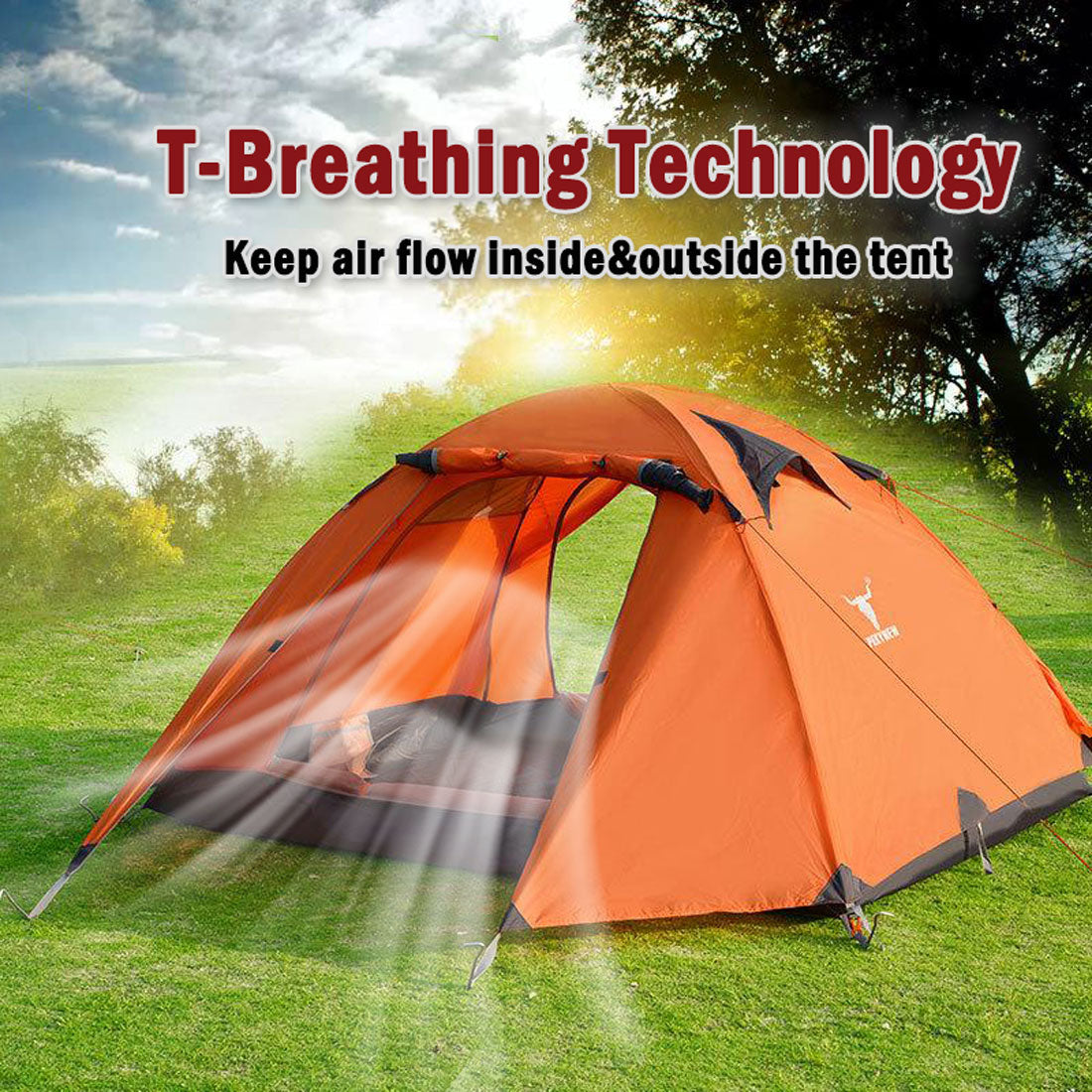 Chalten Backpacking Tent, 2 Person, Orange
