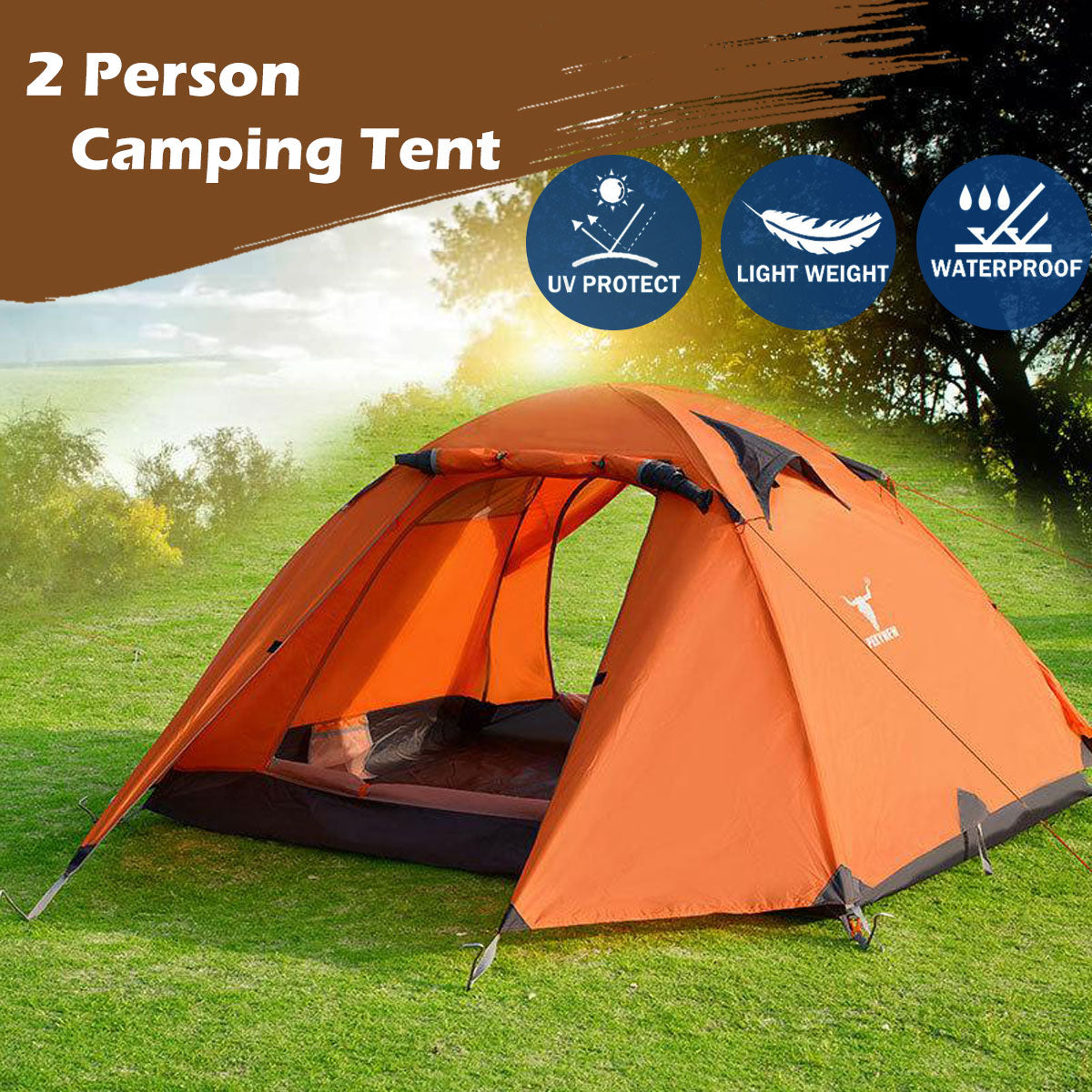 Chalten Backpacking Tent, 2 Person, Orange