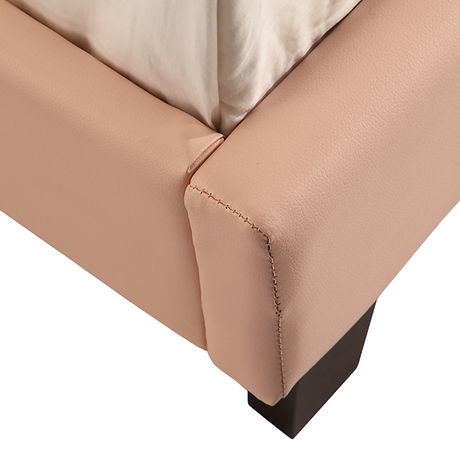 Single PU Leather Bed Frame Pink
