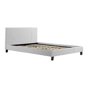 Sorrento White Double bed frame in a modern bedroom