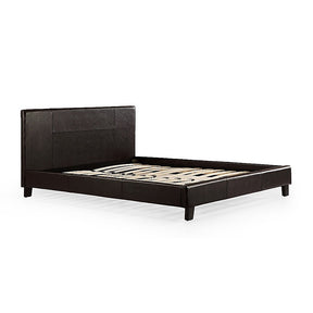 Sorrento Brown Double bed frame in a modern bedroom