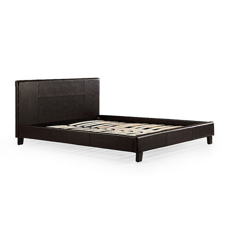 Sorrento Brown Double bed frame in a modern bedroom