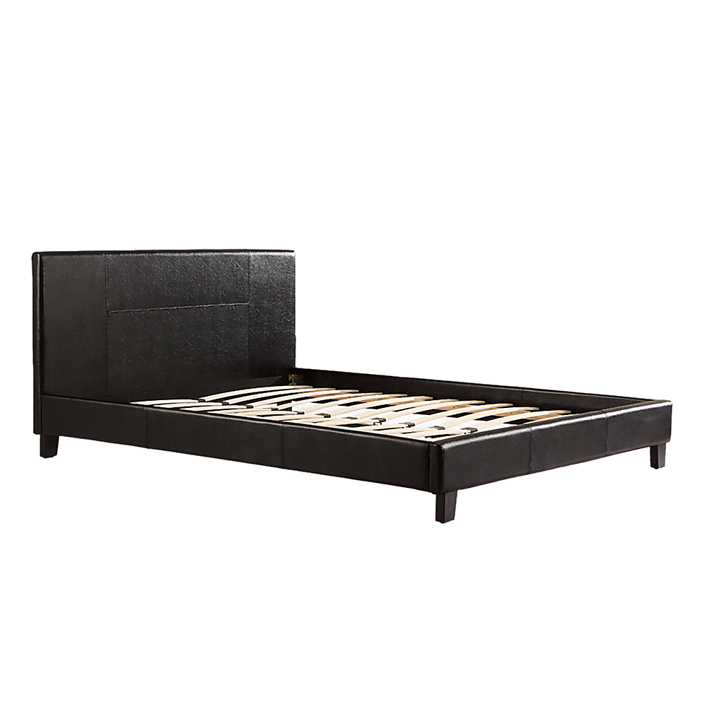 Sorrento Black Double bed frame in a modern bedroom