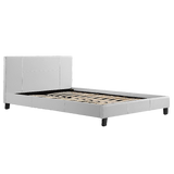 Palermo Queen PU Leather Bed Frame - White