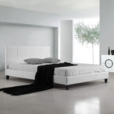 Palermo Queen PU Leather Bed Frame - White