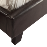 Palermo Brown PU Leather Queen Bed Frame