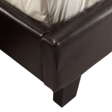 Palermo Brown PU Leather Queen Bed Frame