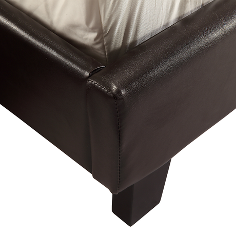 Palermo Brown PU Leather Queen Bed Frame