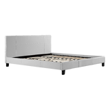Sorrento White King bed frame in a modern bedroom
